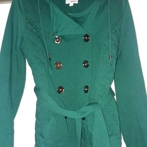 BONGO green women's peacoat